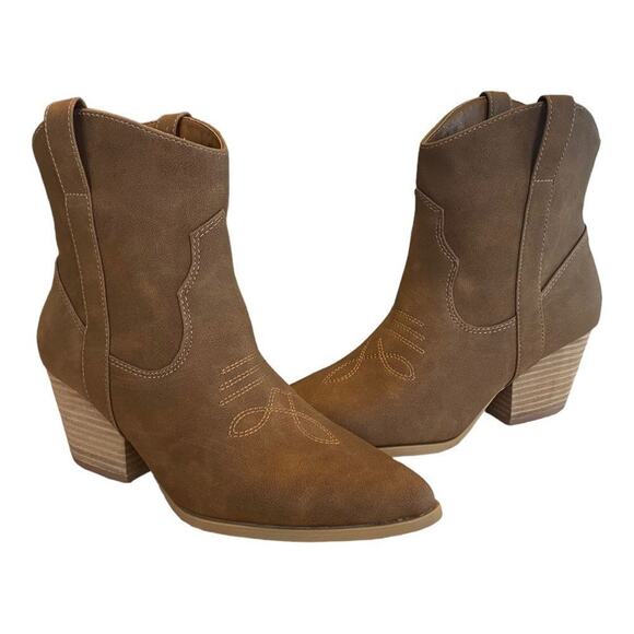 Rachel Zoe Women's Size 9 Rocky Western Ankle Boots Brown Suede Booties NWT - Picture 6 of 8